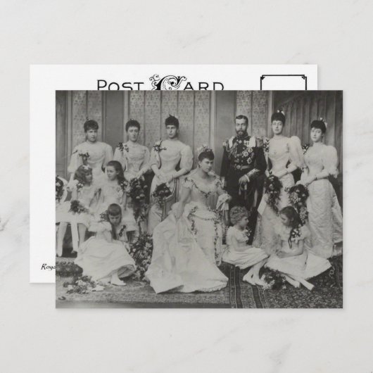 Carte Postale Royal Family England - Groupe Mariage 1893 (Devant / Derrière)