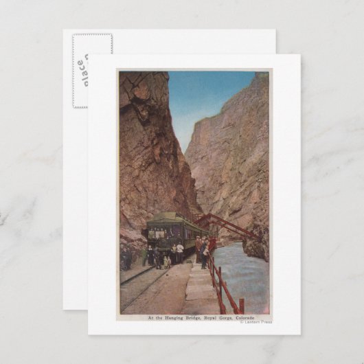 Carte Postale Royal Gorge, CO - Vue du pont suspendu (Devant / Derrière)