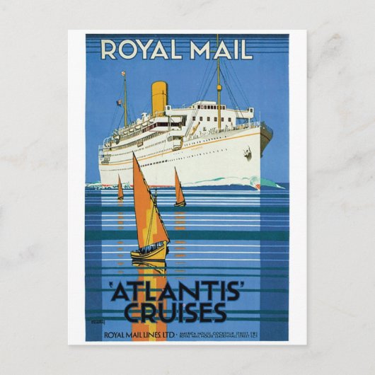Carte Postale Royal Mail "Atlantis Cruises" (Devant)