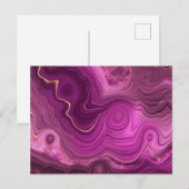 Carte Postale Royal Purple Et Gold Agate Abstrait (Devant / Derrière)