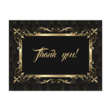 Royal Roaring 20s Gold Art Déco Mariage Merci