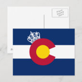 Carte postale royale du drapeau du Colorado (Devant / Derrière)