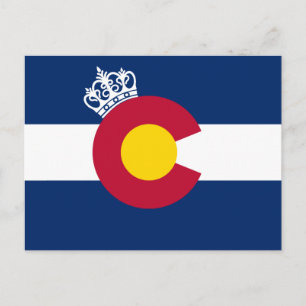 Carte postale royale du drapeau du Colorado