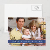 Carte Postale Royals Charles Diana et William (Devant / Derrière)