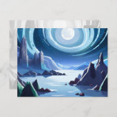 Carte Postale Royaume avec une lune brillante (Devant / Derrière)