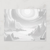 Carte Postale Royaume avec une lune brillante (Dos)