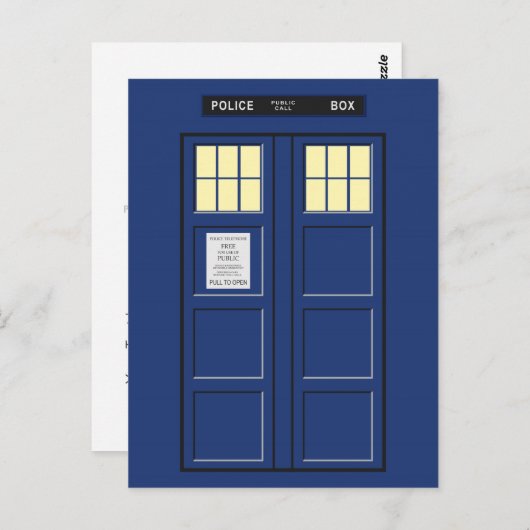 Carte Postale Royaume-Uni - Blue Police Public Call Box 1 (Devant / Derrière)