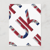 Carte Postale Royaume-Uni Union Jack British Drapeau Typographie (Devant)