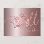 Carte Postale RPG Luxe | Mauve Fantasy Joueur de jeux de société (Devant)