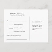 Carte postale RSVP (Dos)