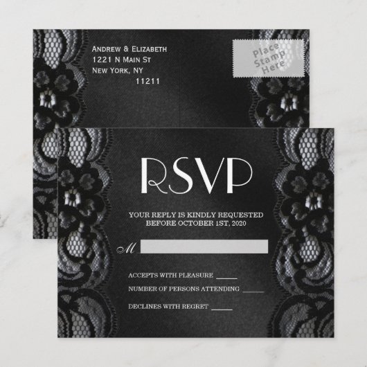 Carte postale RSVP (Devant / Derrière)