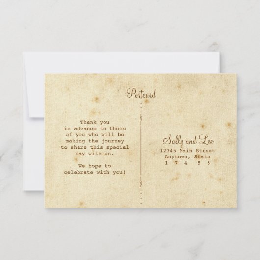 Carte postale RSVP (Dos)