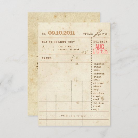 Carte postale RSVP (Devant / Derrière)