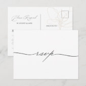 Carte postale rsvp à fleurs dessinées à la main il (Devant / Derrière)