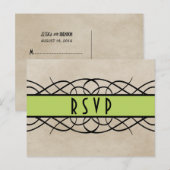 Carte postale RSVP à la frontière verte (Devant / Derrière)