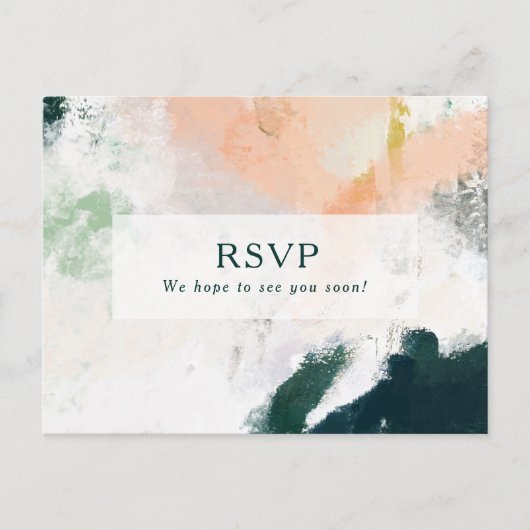 Carte postale RSVP Abstraite Colorée (Devant)