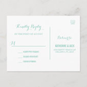 Carte postale RSVP Aqua String Lights Wedding (Dos)