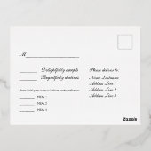 Carte postale RSVP Art déco classique Black Gold R (Verso)