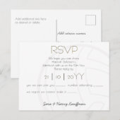 Carte postale RSVP avec graphique Volleyball (Devant / Derrière)