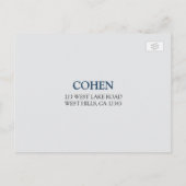 Carte postale RSVP | Barre/Bat mitzvah à motifs pr (Dos)