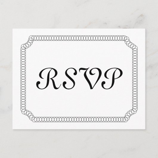 Carte postale RSVP Billet Encerclé en ébène (Devant)