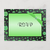 Carte postale RSVP Black and Lime Glitt (Devant)