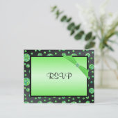 Carte postale RSVP Black and Lime Glitt (Debout devant)