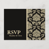Carte postale RSVP Black Damask (Devant)