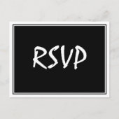 Carte postale RSVP Black Script moderne (Devant)