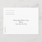 Carte postale RSVP Black +White Reverse Swirl Wedd (Dos)