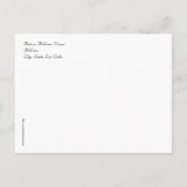 Carte postale RSVP Black +White Reverse Swirl Wedd (Dos)