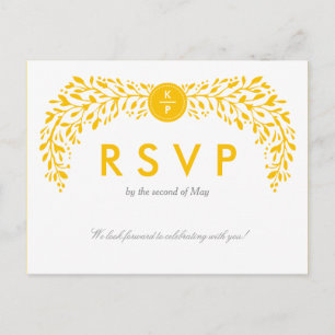 Carte postale RSVP Blissrel ÉDITABLE COULEUR