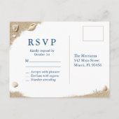 Carte postale RSVP Blue Beach Waves (Dos)