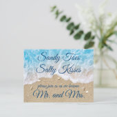 Carte postale RSVP Blue Beach Waves (Debout devant)