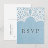 Carte postale RSVP Blue Elegant (Devant / Derrière)