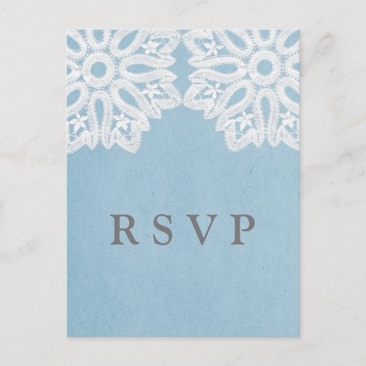 Carte postale RSVP Blue Elegant (Devant)