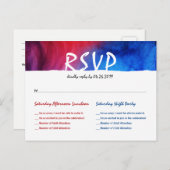 Carte postale RSVP Blue Red Fire Ice Bat Bar Mitzv (Devant / Derrière)