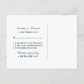 Carte postale RSVP Blue Stylish (Dos)