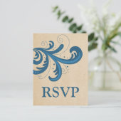 Carte postale RSVP Blue Stylish (Debout devant)