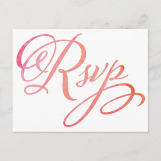 Carte Postale RSVP Blusch Peach Watercolor