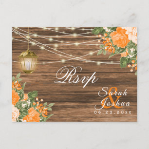 Carte Postale RSVP - Bois, Lanternes et Fleur d'Orange