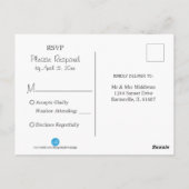 Carte Postale RSVP - Bois, Lanternes et Fleurs Turquoises (Dos)