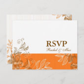 Carte postale RSVP Brown et orange (Devant / Derrière)