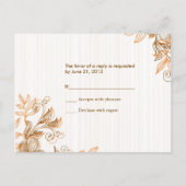 Carte postale RSVP Brown et orange (Dos)