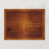 Carte postale RSVP Brown Vintage Pays (Dos)