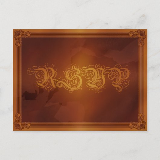 Carte postale RSVP Brown Vintage Pays (Devant)