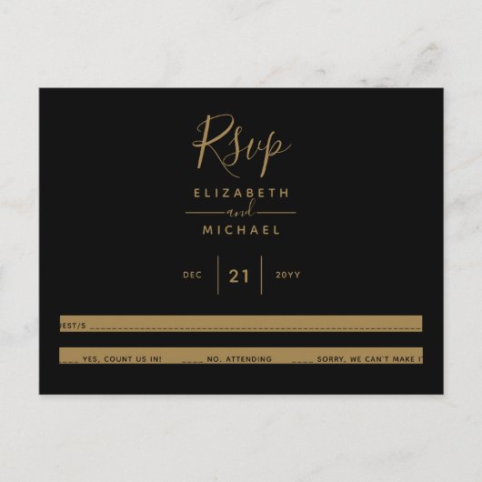 CARTE POSTALE RSVP BUDGÉTAIRE (Devant)