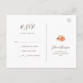 Carte postale RSVP Burgundy Orange Floral Green We (Dos)