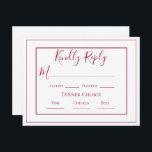 Carte postale RSVP Burgundy Simple Modern Wedding<br><div class="desc">Une carte postale RSVP simple et bordeaux parfaite pour votre journée spéciale. C'est très joli pour toute douche nuptiale,  baby shower,  remise des diplômes,  anniversaire,  etc.</div>