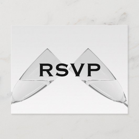 Carte postale RSVP Champagne Glass (Devant)